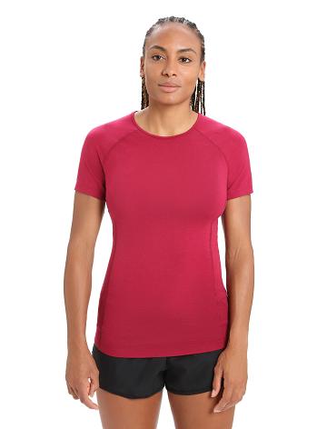 Icebreaker BodyfitZone™ Merino 150 Zone Lyhyt Sleeve Crewe Thermal Top Naisten Base Layers Pinkki | FI 1889FDNM